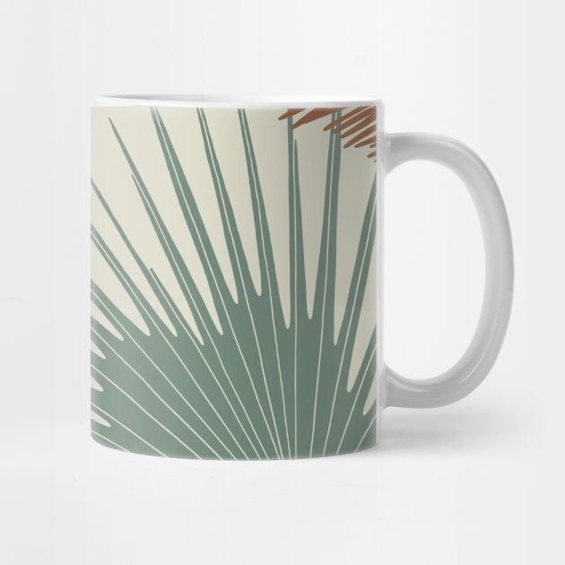 Abstract Tropical Leaves Design by AdrianaHolmesArt